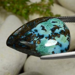 Chrysocolle Multicolore naturelle En forme de poire, 27.18 ct, Opaque