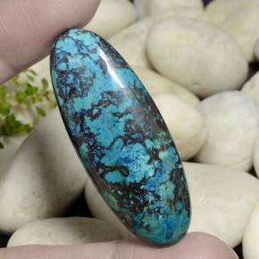 Chrysocolle Multicolore naturelle Coupe ovale, 49.81 ct, Opaque