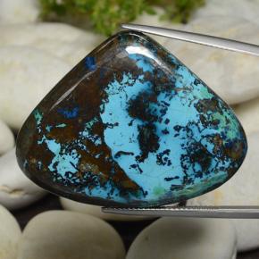 Chrysocolle Multicolore naturelle En forme de poire, 74.54 ct, Opaque