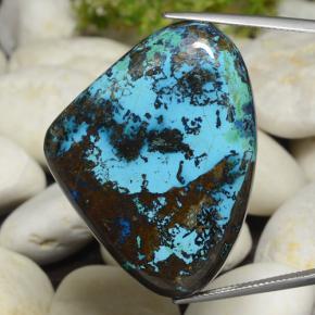 Chrysocolle Multicolore naturelle En forme de poire, 74.54 ct, Opaque