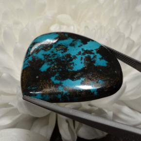 Chrysocolle Multicolore naturelle En forme de poire, 99.17 ct, Opaque