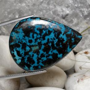 Chrysocolle multicolore naturelle en forme de poire, 53,42 ct, opaque