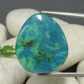 Chrysocolle multicolore naturelle forme fantaisie, 24,72 ct, opaque