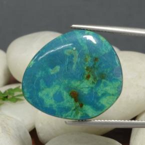 Chrysocolle multicolore naturelle forme fantaisie, 24,72 ct, opaque