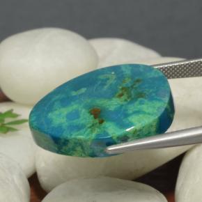 Chrysocolle multicolore naturelle forme fantaisie, 24,72 ct, opaque
