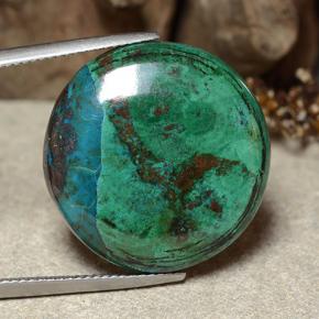 Chrysocolle Multicolore naturelle Coupe roude, 31.81 ct, Opaque