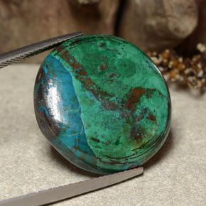 Chrysocolle Multicolore naturelle Coupe roude, 31.81 ct, Opaque