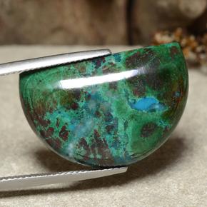 Chrysocolle multicolore naturelle forme fantaisie, 28,27 ct, opaque