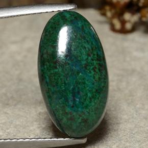 Chrysocolle Multicolore naturelle Coupe ovale, 10.36 ct, Opaque