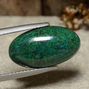 Chrysocolle Multicolore naturelle Coupe ovale, 10.36 ct, Opaque