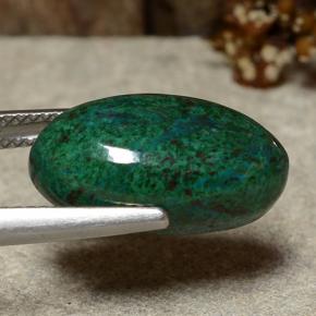 Chrysocolle Multicolore naturelle Coupe ovale, 10.36 ct, Opaque