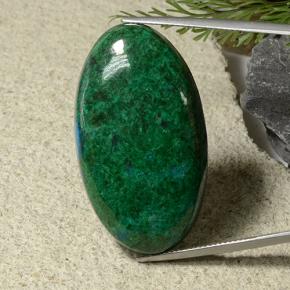 Chrysocolle Multicolore naturelle Coupe ovale, 60.57 ct, Opaque