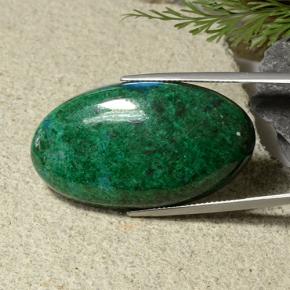 Chrysocolle Multicolore naturelle Coupe ovale, 60.57 ct, Opaque