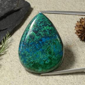 Chrysocolle Multicolore naturelle En forme de poire, 44.67 ct, Opaque