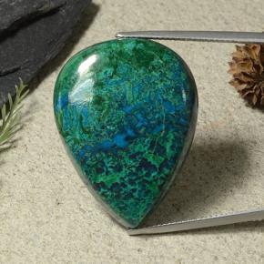 Chrysocolle Multicolore naturelle En forme de poire, 44.67 ct, Opaque