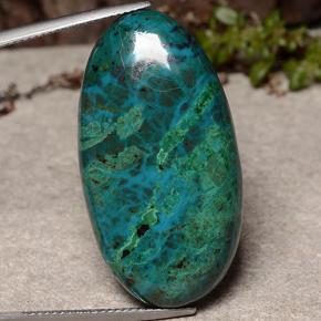 Chrysocolle Multicolore naturelle Coupe ovale, 43.61 ct, Opaque