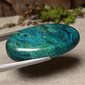 Chrysocolle Multicolore naturelle Coupe ovale, 43.61 ct, Opaque