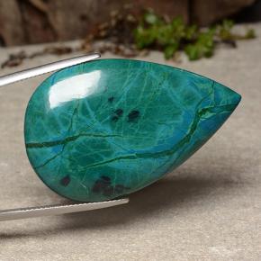 Chrysocolle Multicolore naturelle En forme de poire, 60.60 ct, Opaque