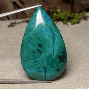Chrysocolle Multicolore naturelle En forme de poire, 60.60 ct, Opaque