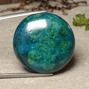Chrysocolle Multicolore naturelle Coupe roude, 44.93 ct, Opaque