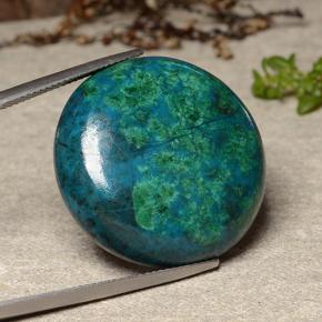 Chrysocolle Multicolore naturelle Coupe roude, 44.93 ct, Opaque