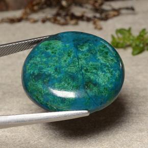 Chrysocolle Multicolore naturelle Coupe roude, 44.93 ct, Opaque