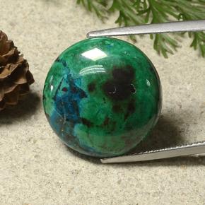 Chrysocolle multicolore naturelle coupe roude, 19,58 ct, opaque
