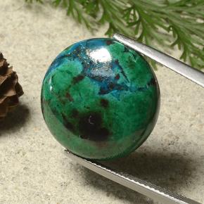 Chrysocolle multicolore naturelle coupe roude, 19,58 ct, opaque
