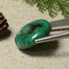 Chrysocolle multicolore naturelle coupe roude, 19,58 ct, opaque