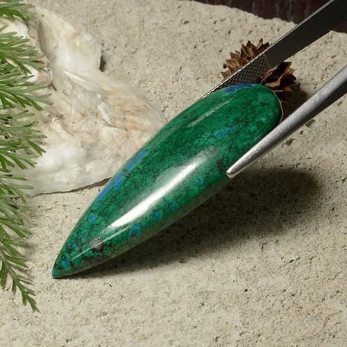 Chrysocolle Multicolore naturelle En forme de poire, 45.74 ct, Opaque