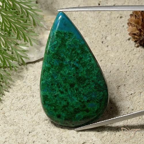 41.72ct Naturel Multicolore Chrysocolle, En forme de poire, Opaque