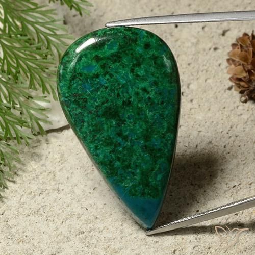 Chrysocolle Multicolore naturelle En forme de poire, 41.72 ct, Opaque