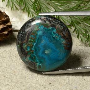 Chrysocolle Multicolore naturelle Coupe roude, 19.55 ct, Opaque