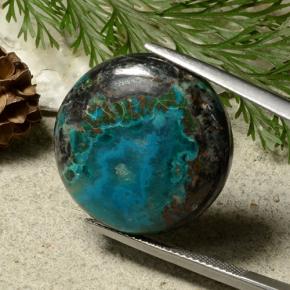 Chrysocolle Multicolore naturelle Coupe roude, 19.55 ct, Opaque