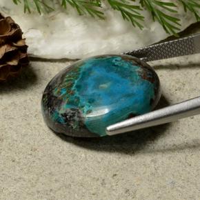 Chrysocolle Multicolore naturelle Coupe roude, 19.55 ct, Opaque