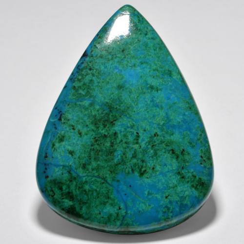 Chrysocolle Multicolore naturelle En forme de poire, 74.35 ct, Opaque