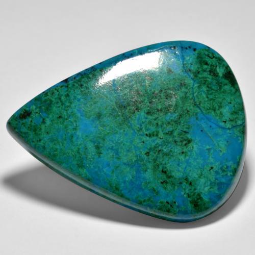 Chrysocolle Multicolore naturelle En forme de poire, 74.35 ct, Opaque