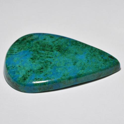 Chrysocolle Multicolore naturelle En forme de poire, 74.35 ct, Opaque