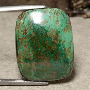 Chrysocolle Multicolore naturelle Coupe coussin, 17.99 ct, Opaque