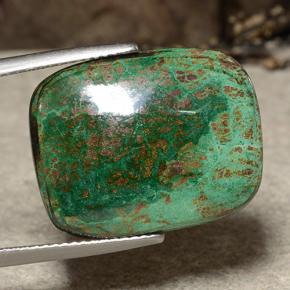 Chrysocolle Multicolore naturelle Coupe coussin, 17.99 ct, Opaque