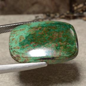 Chrysocolle Multicolore naturelle Coupe coussin, 17.99 ct, Opaque
