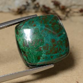 Chrysocolle Multicolore naturelle Coupe coussin, 17.07 ct, Opaque
