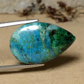 Chrysocolle Multicolore naturelle En forme de poire, 9.54 ct, Opaque