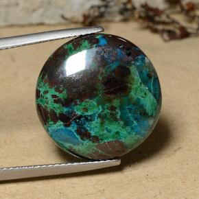 Chrysocolle Multicolore naturelle Coupe roude, 16.54 ct, Opaque
