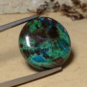 Chrysocolle Multicolore naturelle Coupe roude, 16.54 ct, Opaque