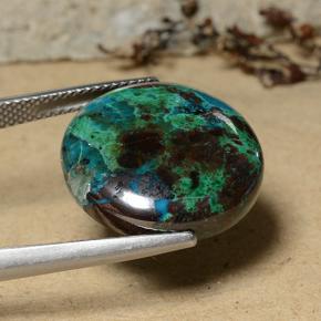 Chrysocolle Multicolore naturelle Coupe roude, 16.54 ct, Opaque