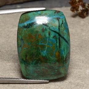 Chrysocolle Multicolore naturelle Coupe coussin, 22.82 ct, Opaque