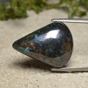 Chrysocolle Multicolore naturelle En forme de poire, 27.27 ct, Opaque