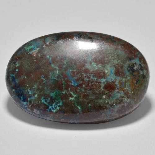 Chrysocolle Multicolore naturelle Coupe ovale, 31.70 ct, Opaque