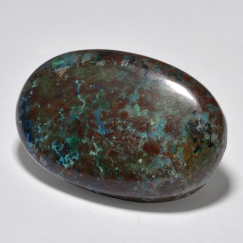 Chrysocolle Multicolore naturelle Coupe ovale, 31.70 ct, Opaque